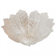 Textured Murano glass flush mount fixture